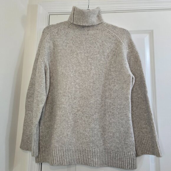 H&M Oversized Turtleneck Sweater - Gray/Cream - Picture 2 of 5